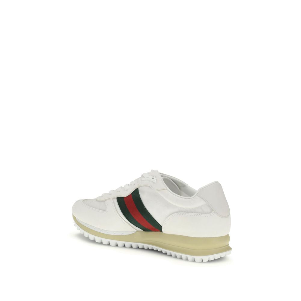 Gucci White Polyamide Athletic Sneakers | Regal Royce