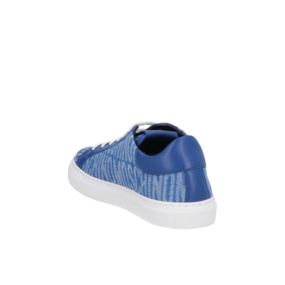 Moschino Couture Blue Leather Low Top Sneakers