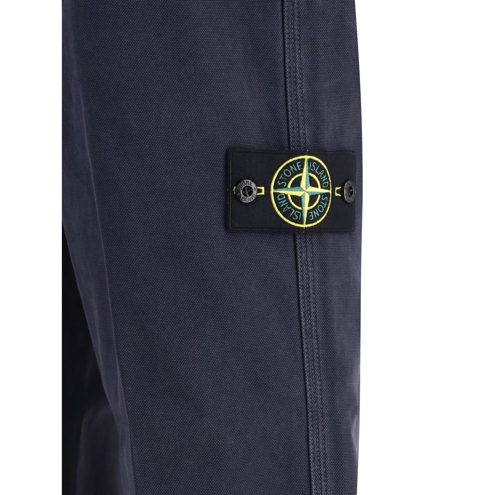 Stone Island Purple Cotton Casual Pants