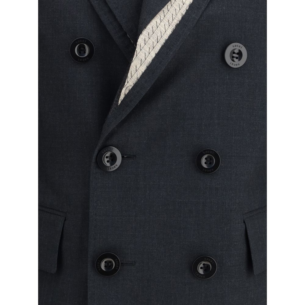 Sacai Gray Wool Clothing | Regal Royce