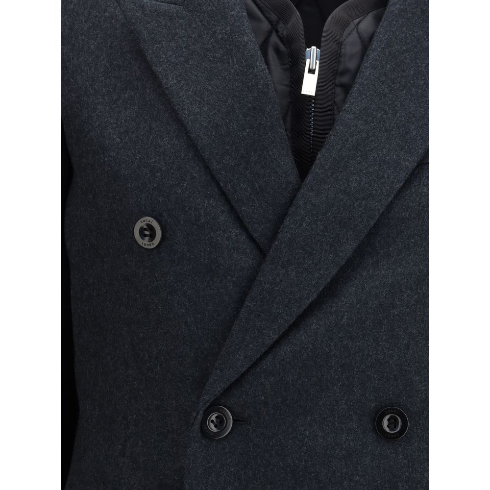 Sacai Gray Wool Coat