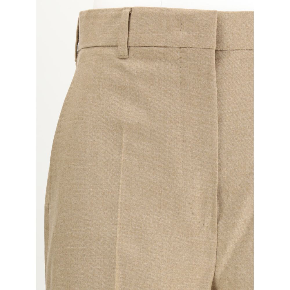 Max Mara Brown Fleece Wool Casual Pants | Regal Royce