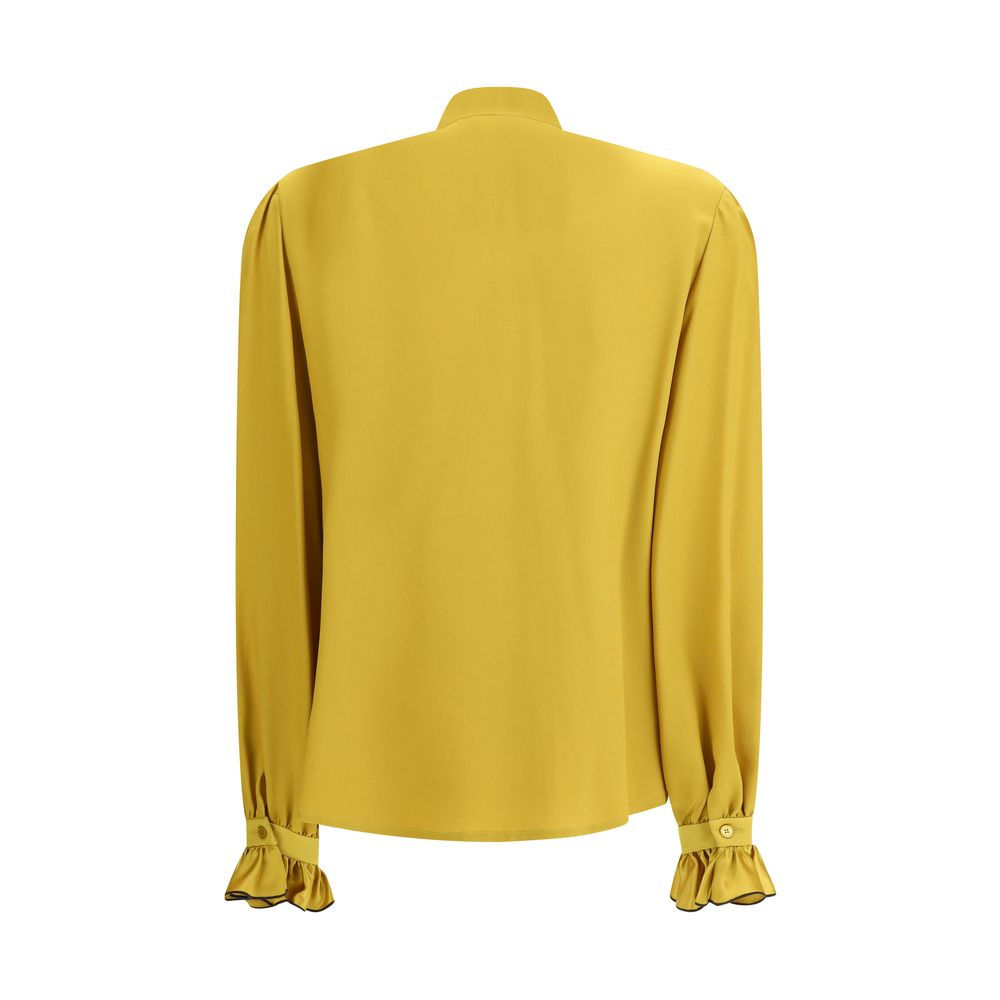 Valentino Yellow Silk Blouse
