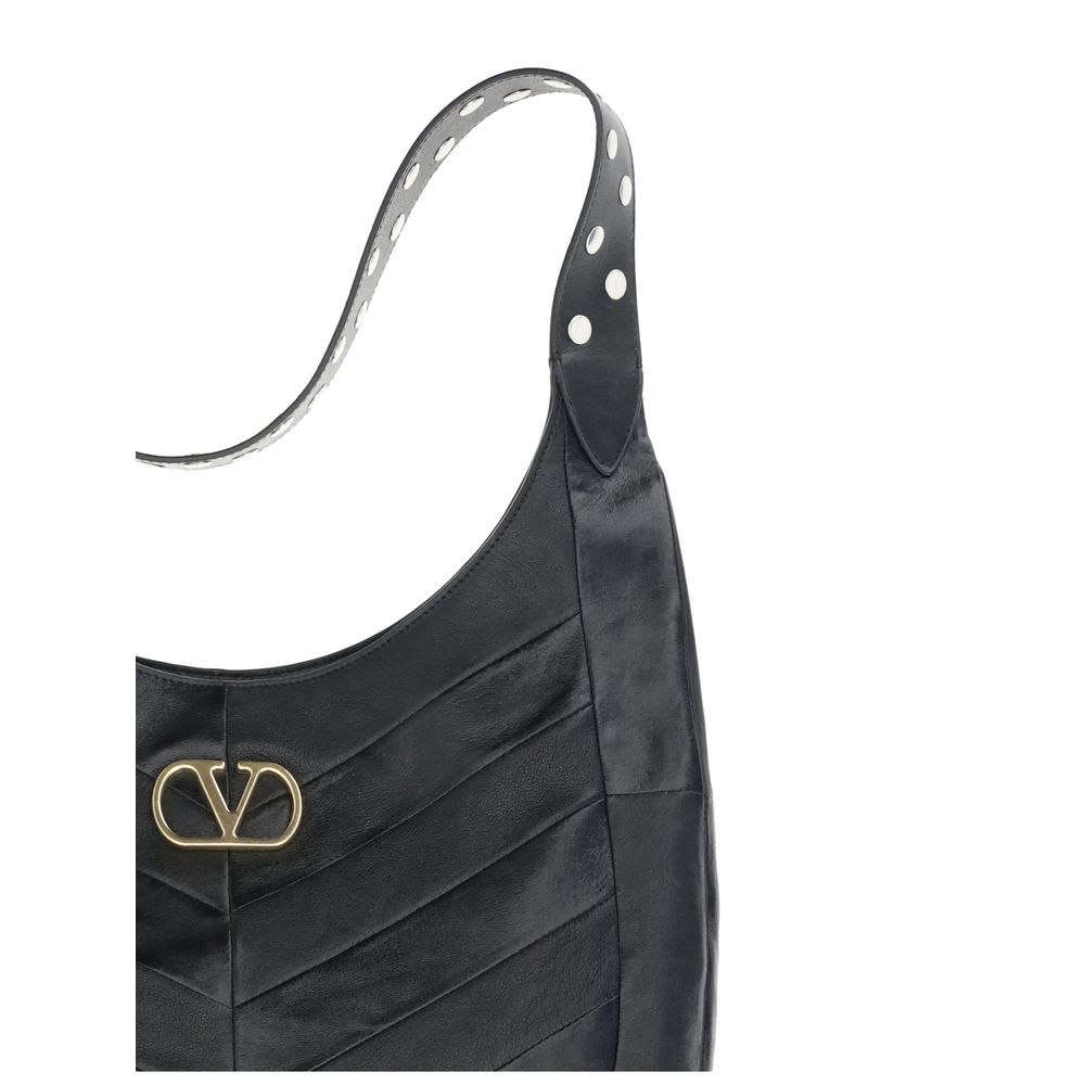 Valentino Garavani Black Leather Shoulder Bag | Regal Royce