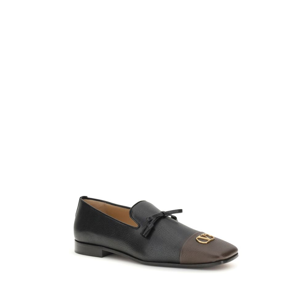 Valentino Garavani Black Goatskin Slip-On Loafers | Regal Royce