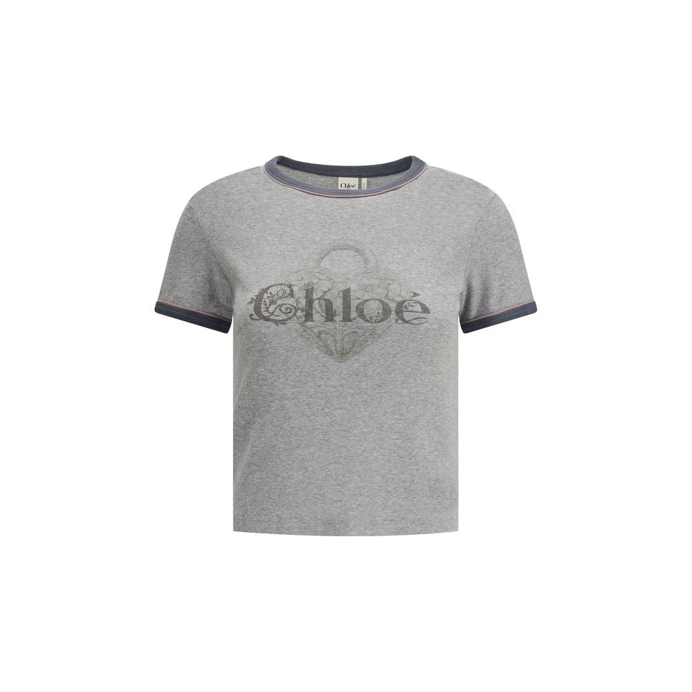 Chloé Gray Cotton T-Shirt | Regal Royce
