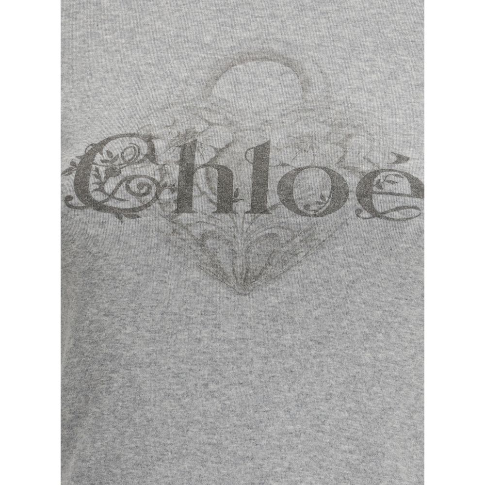 Chloé Gray Cotton T-Shirt | Regal Royce