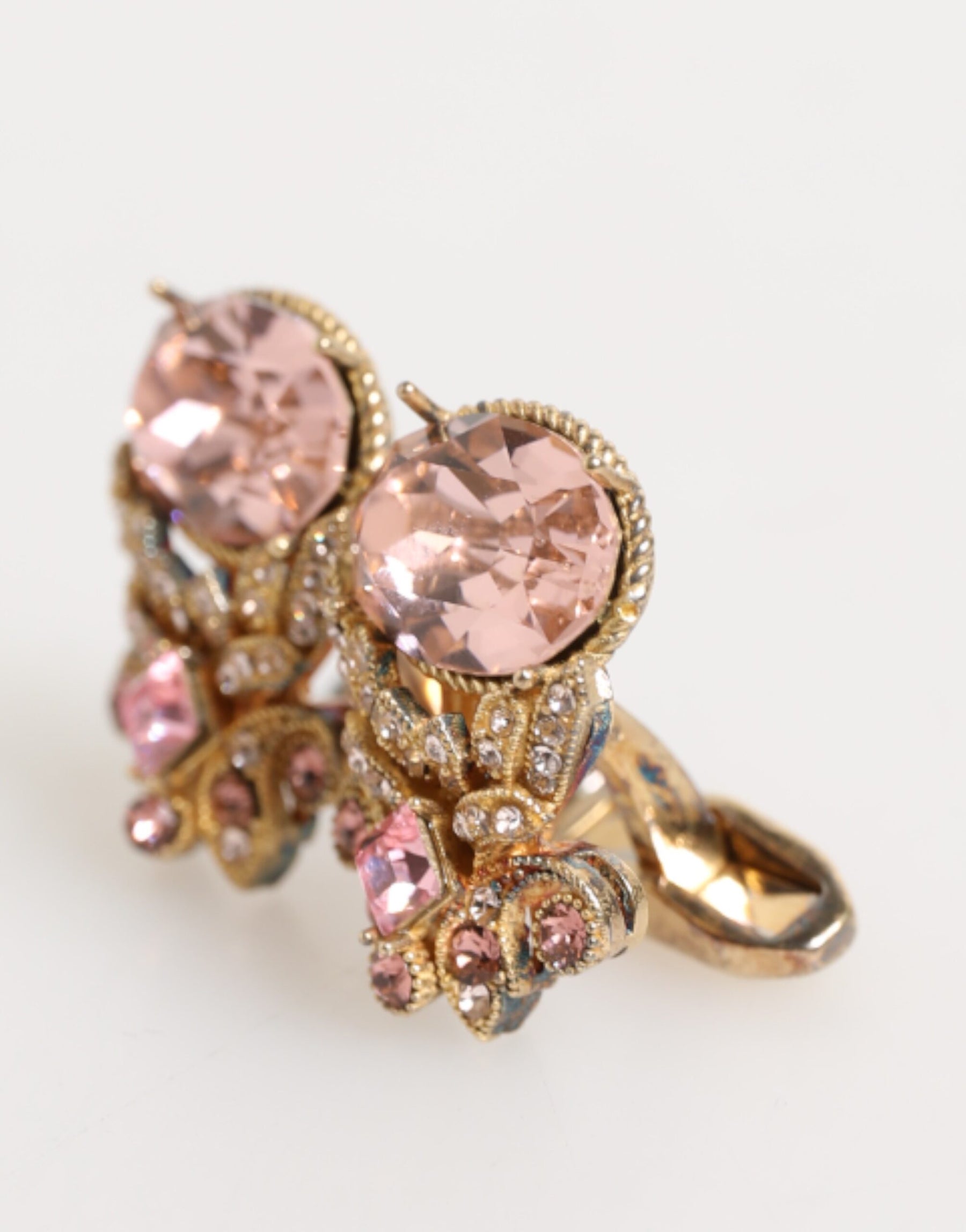 Dolce & Gabbana Gold Tone 925 Sterling Silver Crystal Accessory Cufflinks | Regal Royce