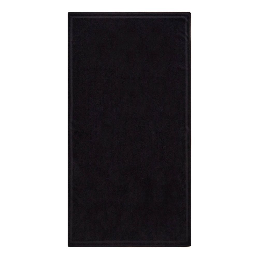 Iceberg Black Cotton Men's Beach Towel | Regal Royce