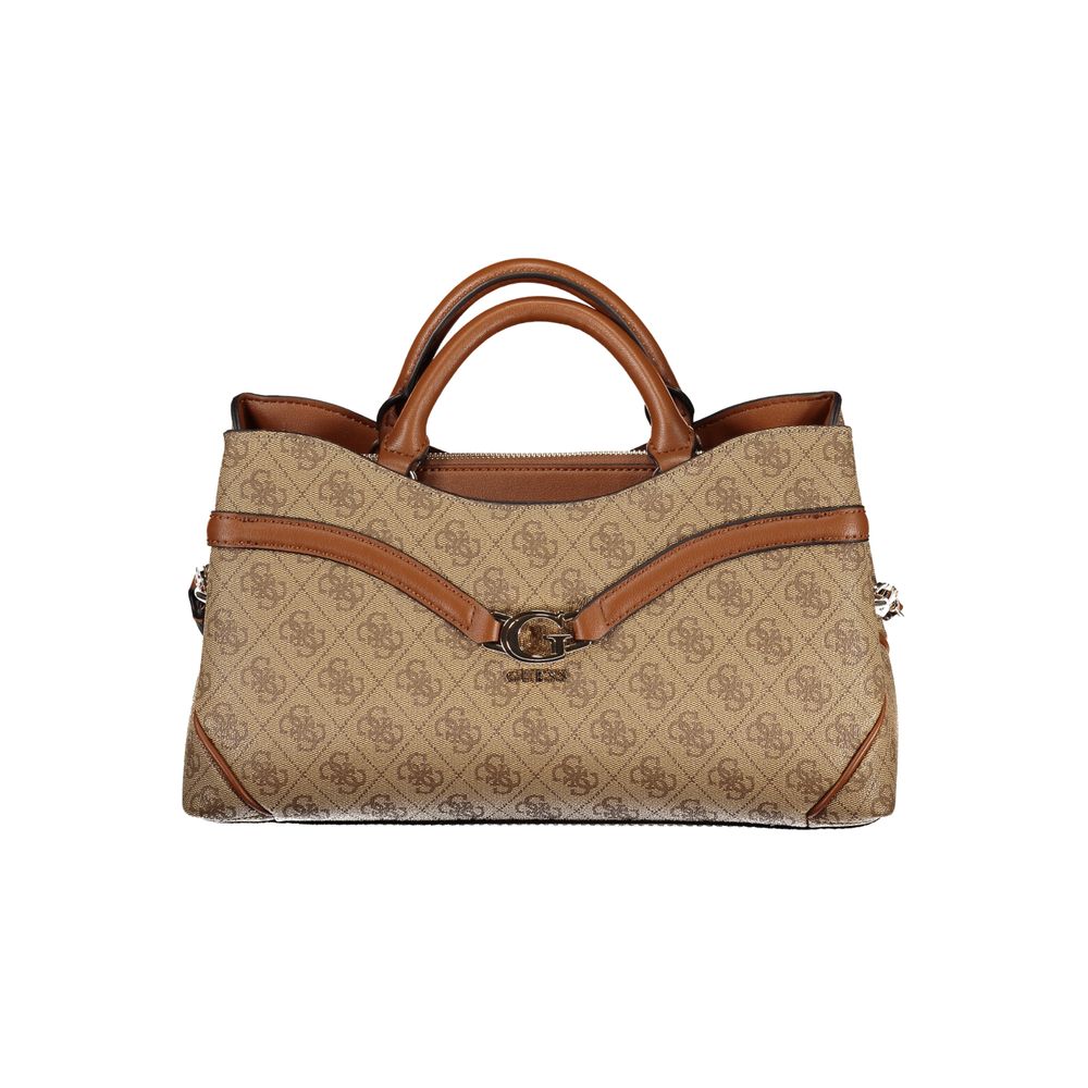 Guess Jeans Beige Polyurethane Women Handbag | Regal Royce