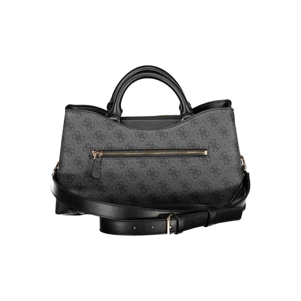 Guess Jeans Black Polyurethane Women's Handbag | Regal Royce