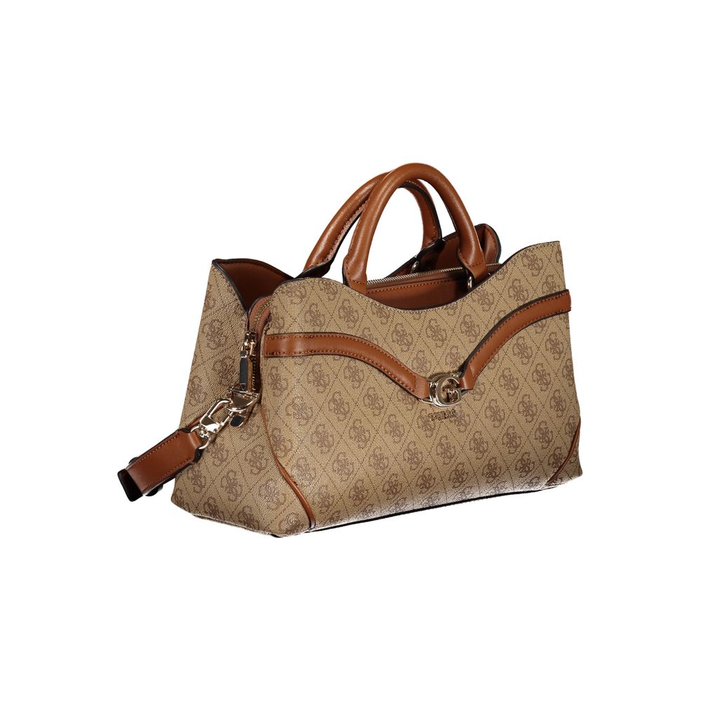 Guess Jeans Beige Polyurethane Women Handbag | Regal Royce