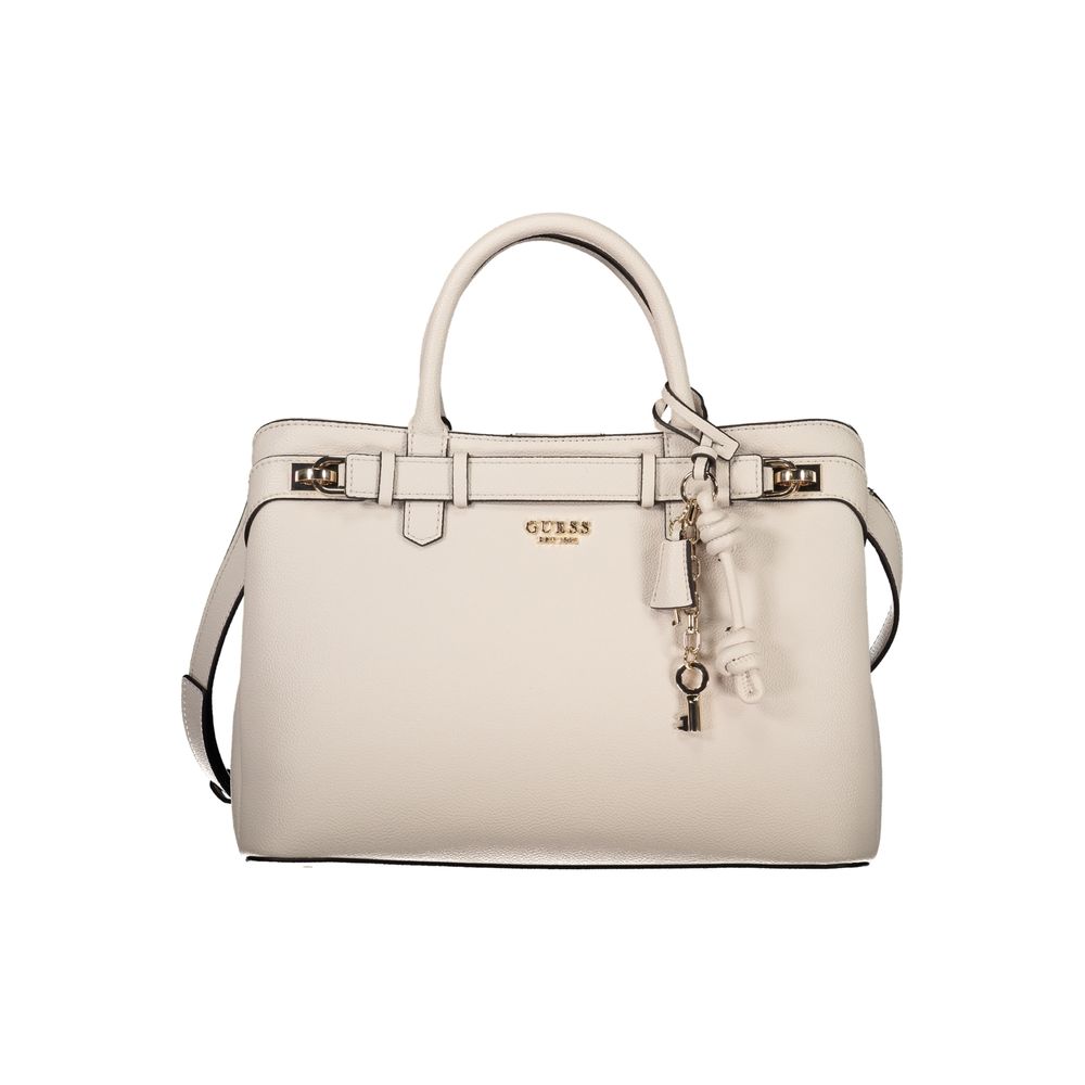 Guess Jeans Beige Polyurethane Women Handbag | Regal Royce