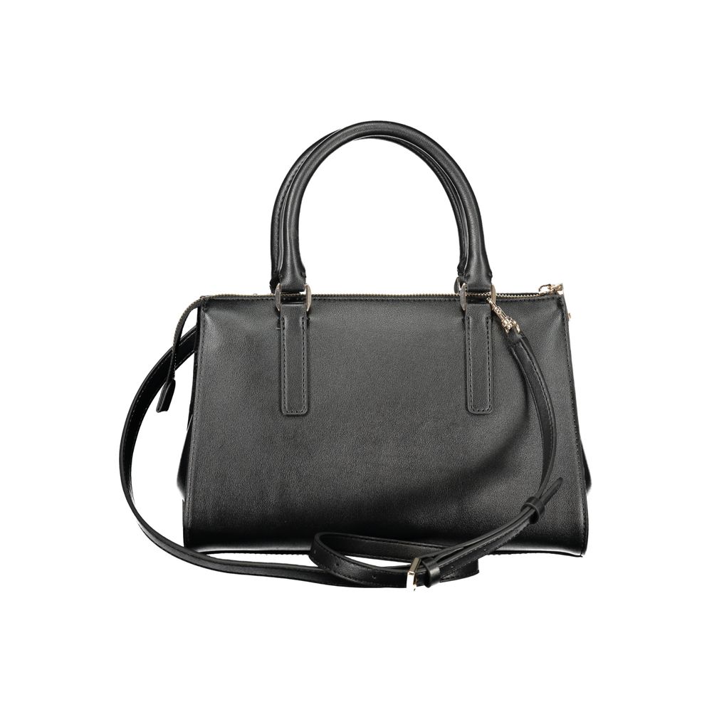 Guess Jeans Black Polyurethane Women Handbag | Regal Royce