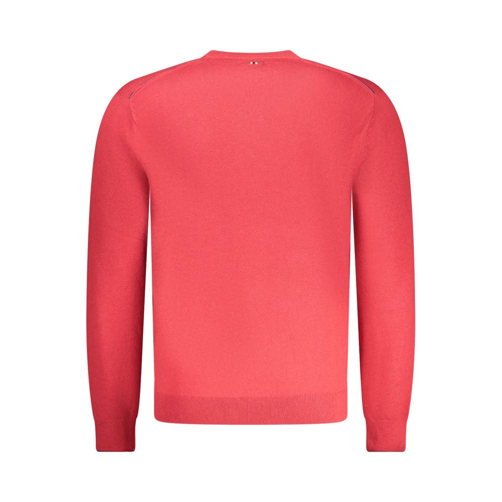 Napapijri Red Merino Wool Men Sweater | Regal Royce