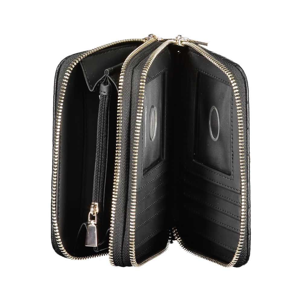 Guess Jeans Black Polyurethane Women Wallet | Regal Royce