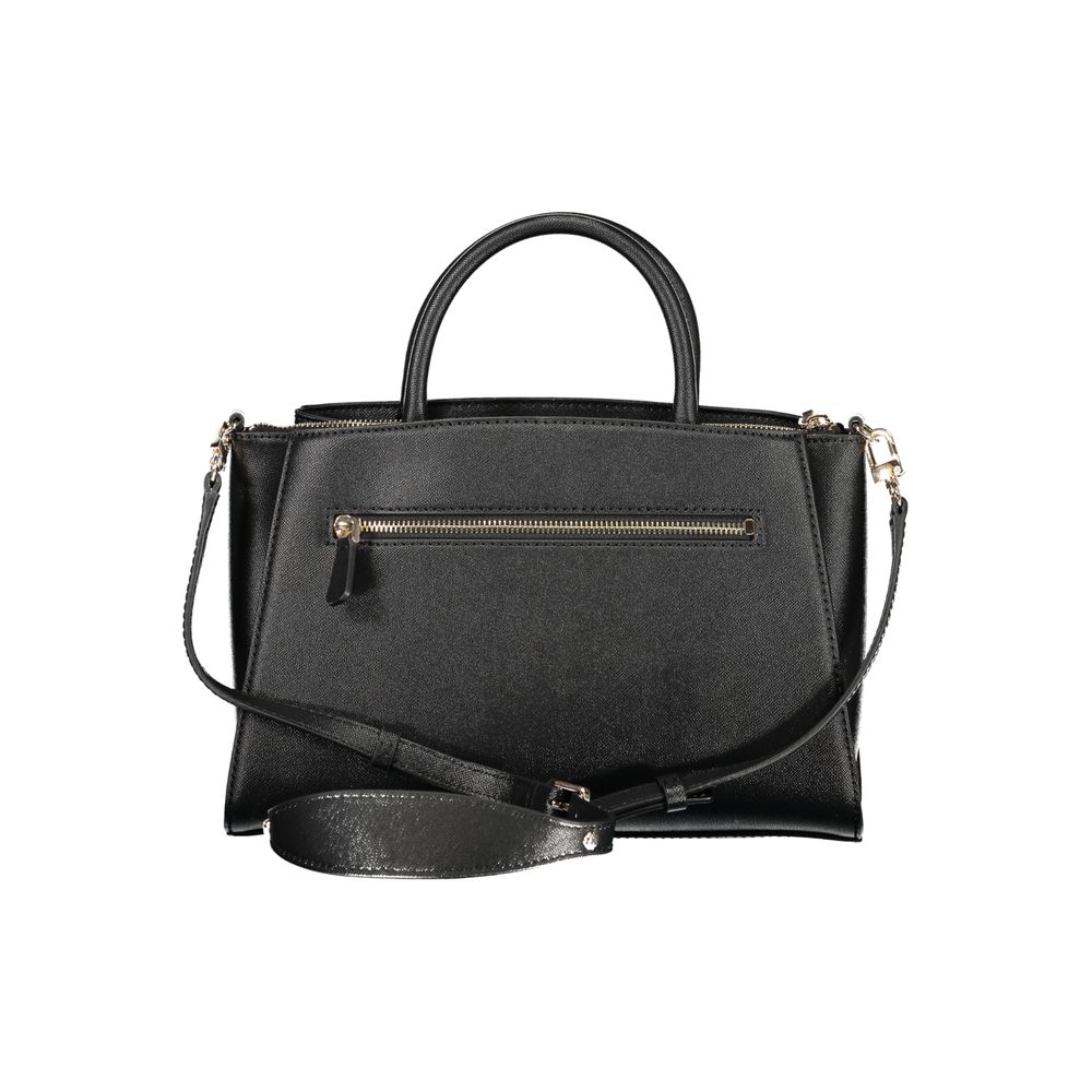Guess Jeans Black Polyurethane Women Handbag | Regal Royce