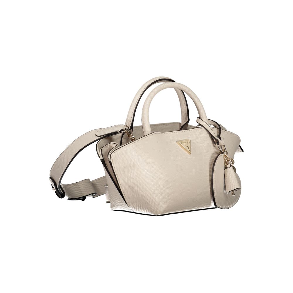 Guess Jeans Beige Polyurethane Women's Handbag | Regal Royce