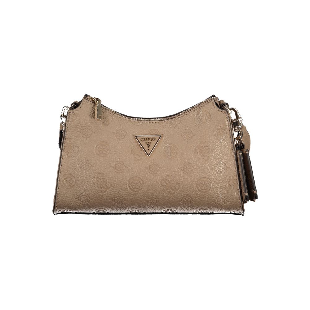 Guess Jeans Beige Polyurethane Women's Crossbody Bag | Regal Royce