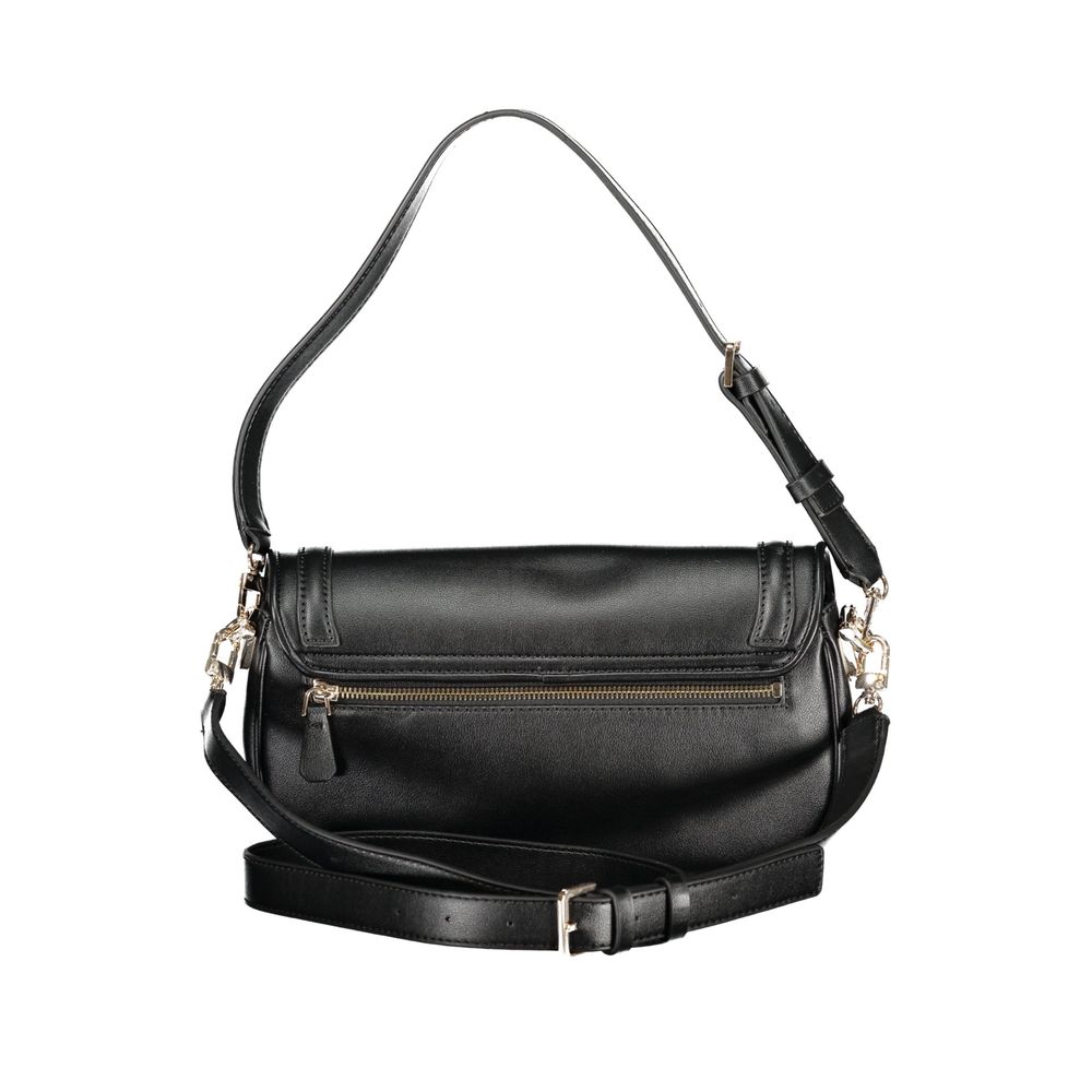 Guess Jeans Black Polyurethane Women Handbag | Regal Royce
