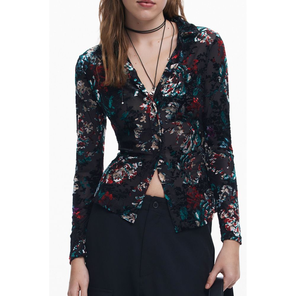 Desigual Nero Poliammide Women Shirt | Regal Royce