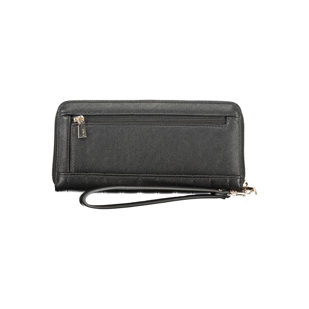 Guess Jeans Black Polyurethane Women Wallet | Regal Royce