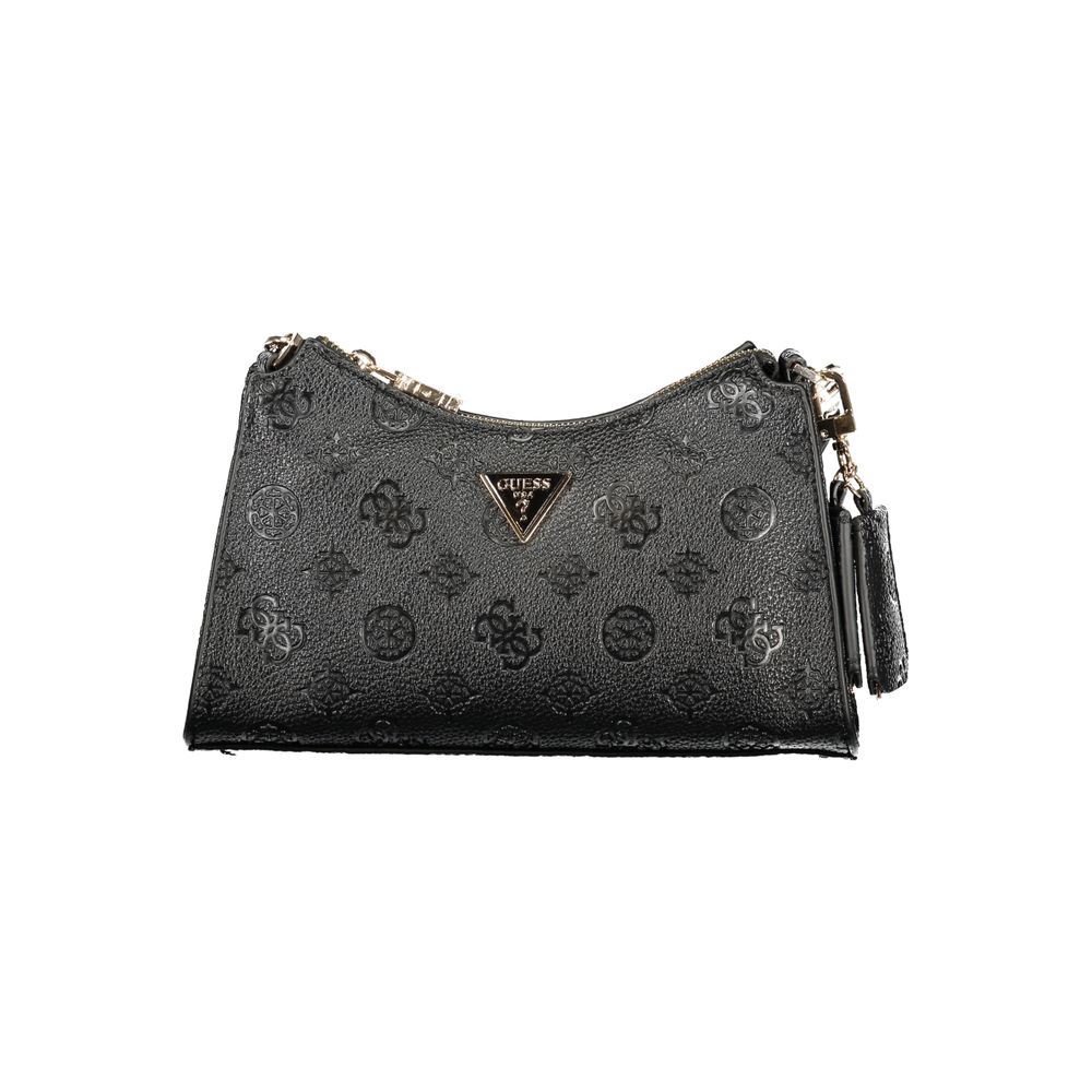 Guess Jeans Black Polyurethane Women Handbag | Regal Royce