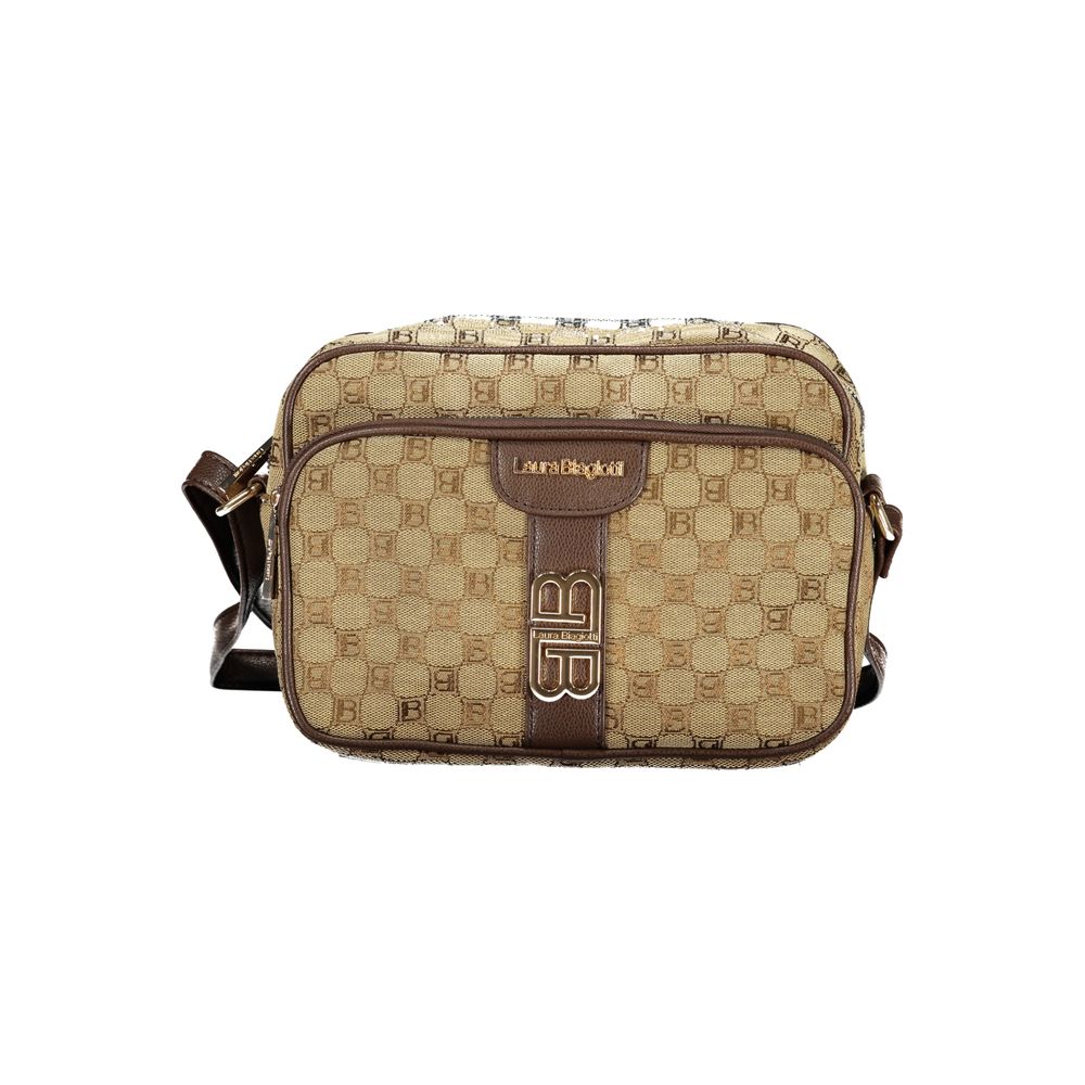 Laura Biagiotti Beige Polyester Women's Shoulder Bag | Regal Royce