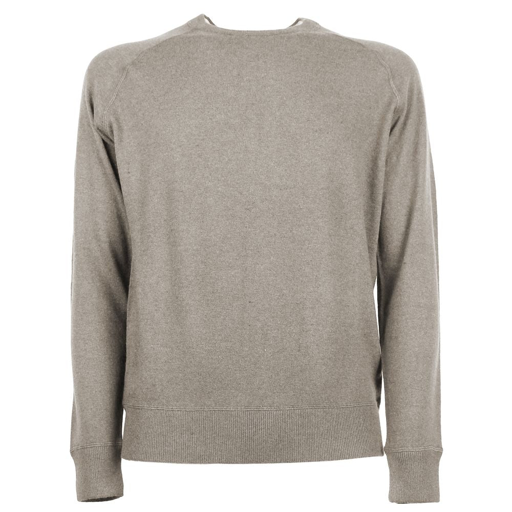 Emilio Romanelli Beige Cashmere Men Sweater