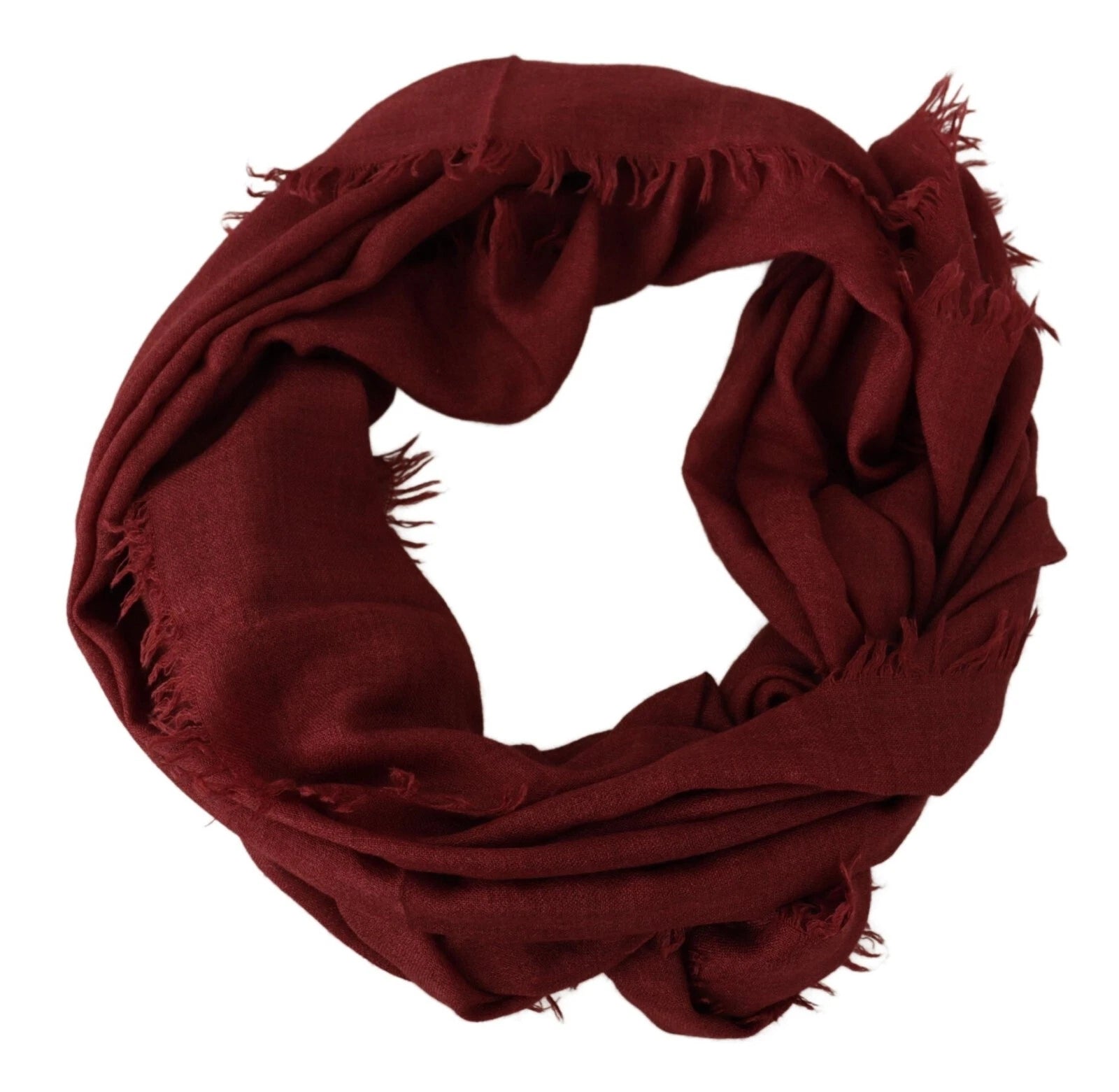 Dolce & Gabbana Red DG Crown Cashmere Silk Shawl Fringe Wrap Scarf | Regal Royce