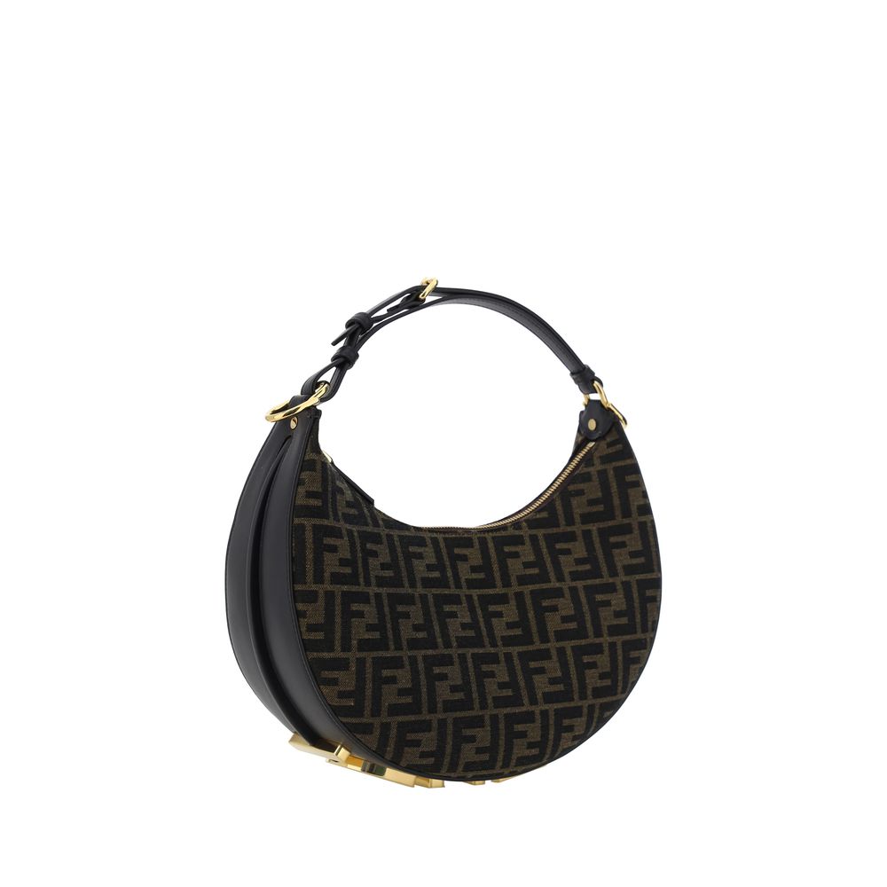 Fendi Brown Fabric Shoulder Bag | Regal Royce