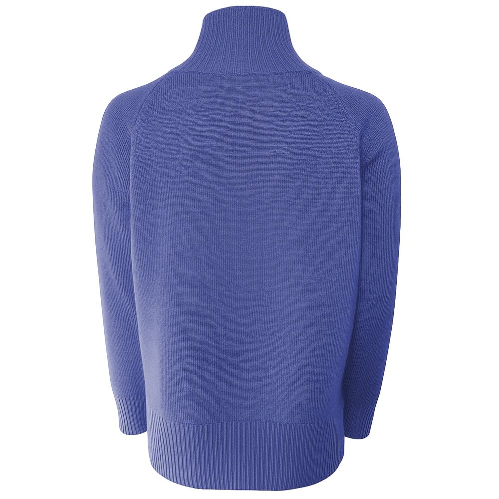 Emilio Romanelli Blue Cashmere Women Sweater
