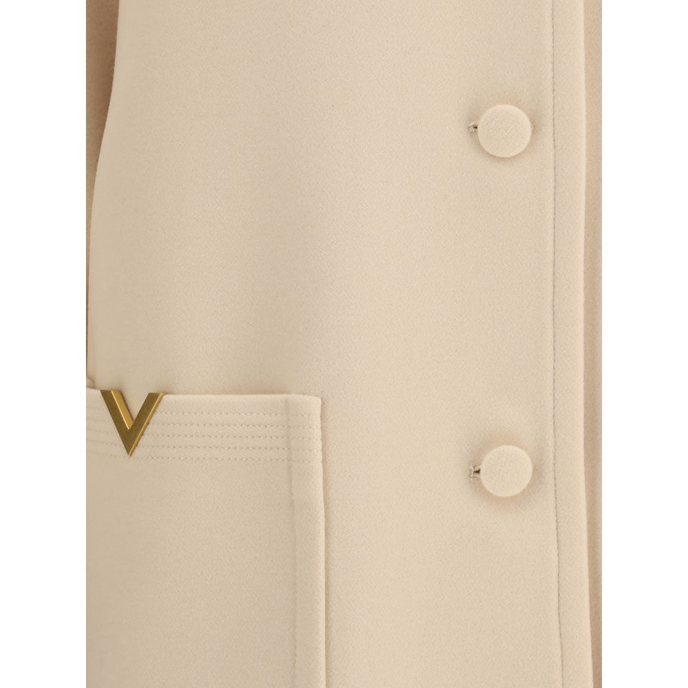 Valentino Cream Fleece Wool Coat | Regal Royce
