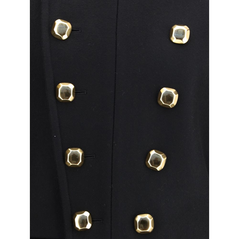 Valentino Black Wool Coat | Regal Royce
