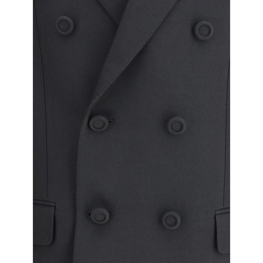 Valentino Black Polyester Coat | Regal Royce