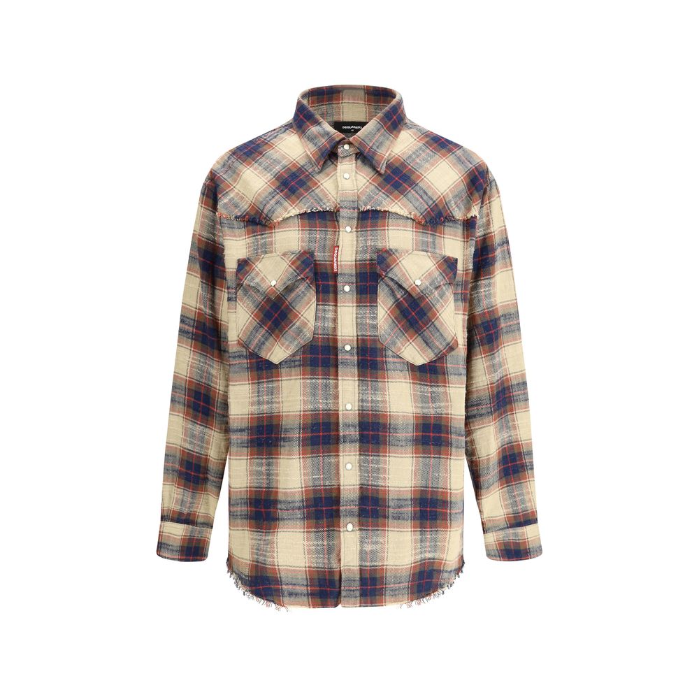 Dsquared² Brown Cotton Pattern Shirt | Regal Royce