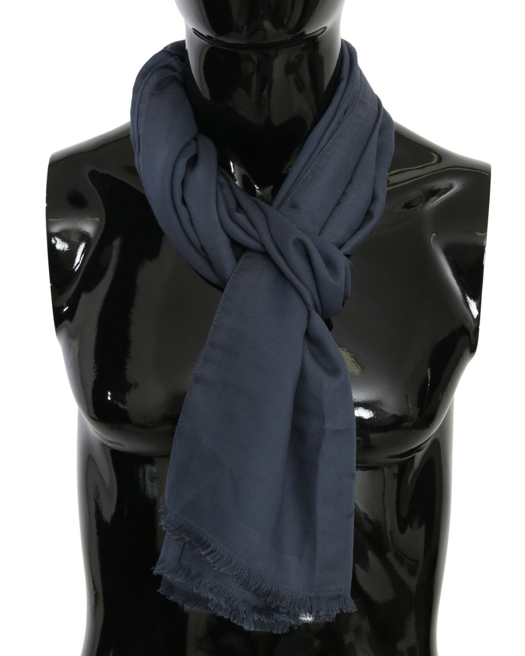 Dolce & Gabbana Modal Navy Blue Neck Wrap Men Shawl Scarf