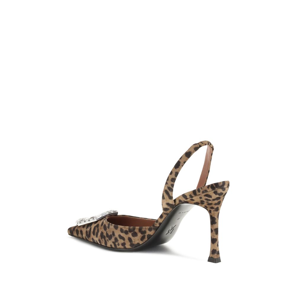 Amina Muaddi Multicolor Silk High Heel Pumps | Regal Royce