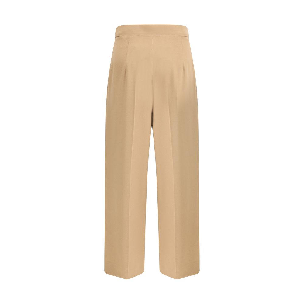 Max Mara Beige Fleece Wool Casual Pants | Regal Royce