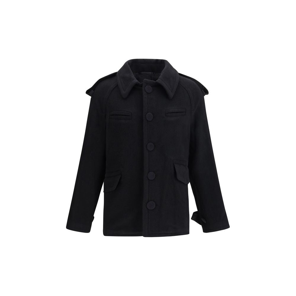 Namacheko Black Cotton Coat | Regal Royce