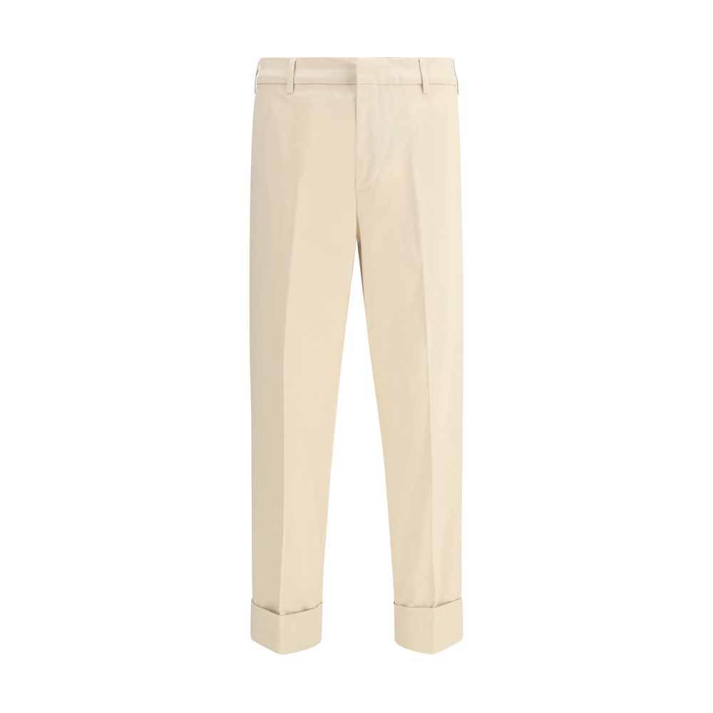 Cruna Beige Cotton Casual Pants | Regal Royce