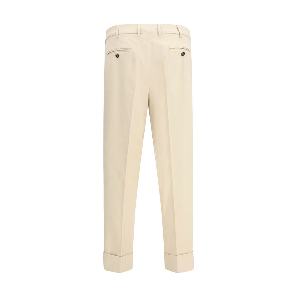 Cruna Beige Cotton Casual Pants | Regal Royce