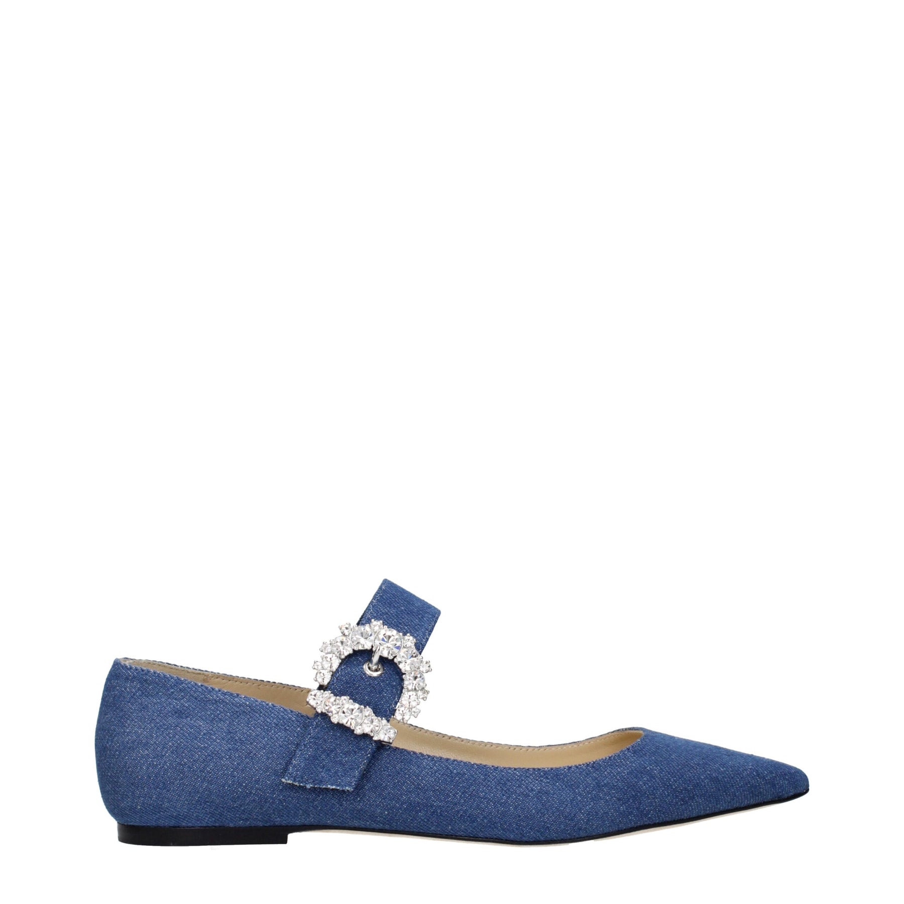Jimmy Choo Blue Fabric Ballet Flats | Regal Royce