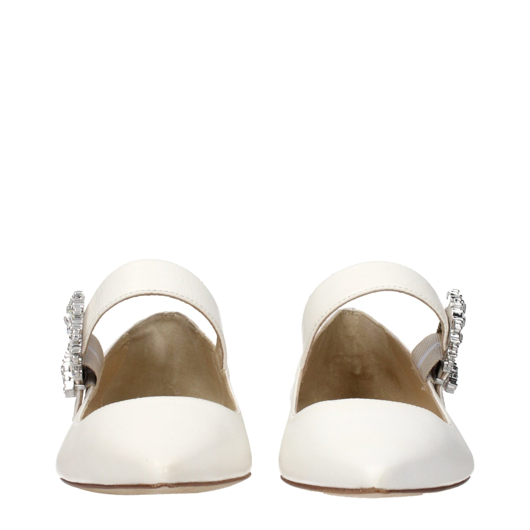 Jimmy Choo White Leather Ballet Flats | Regal Royce