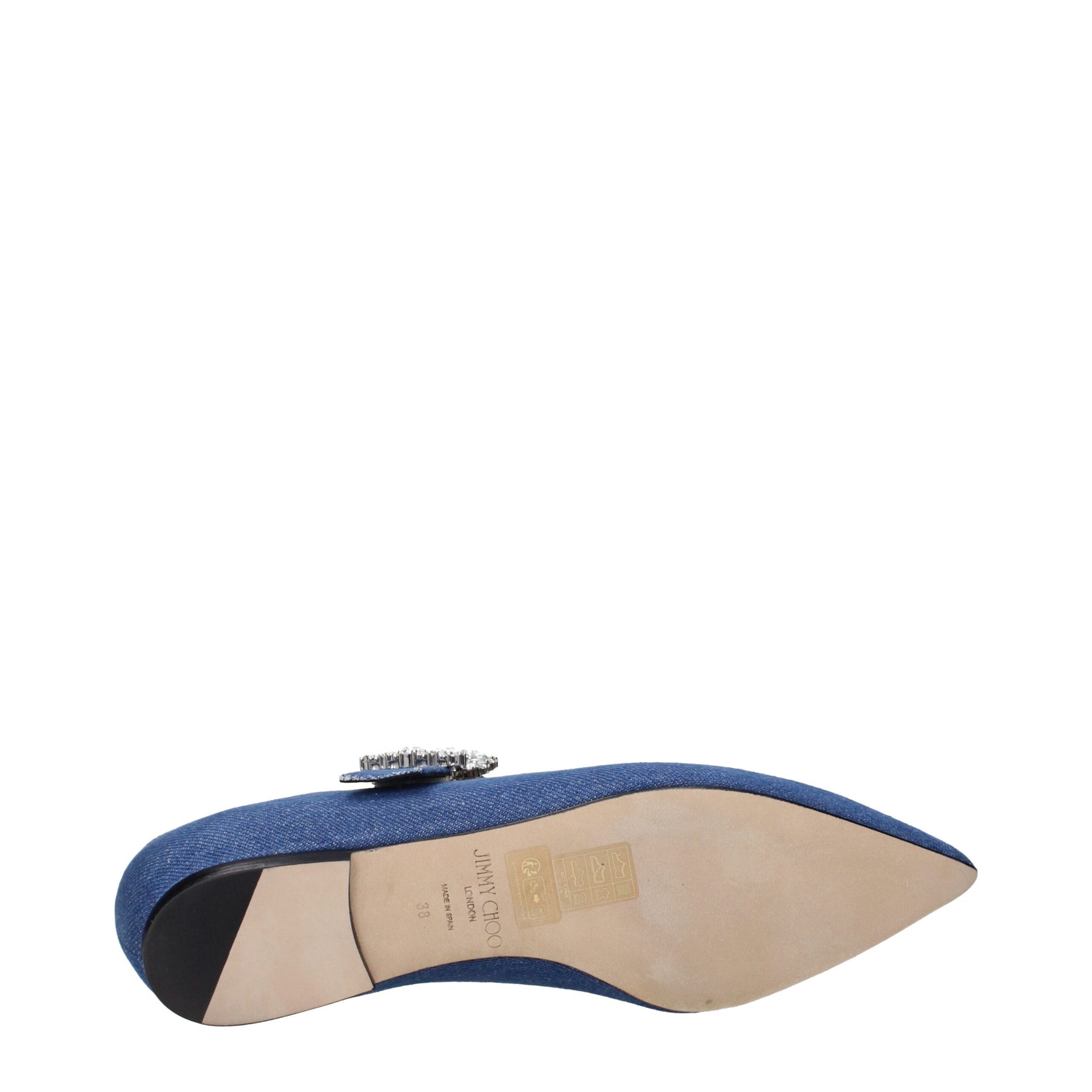 Jimmy Choo Blue Fabric Ballet Flats | Regal Royce