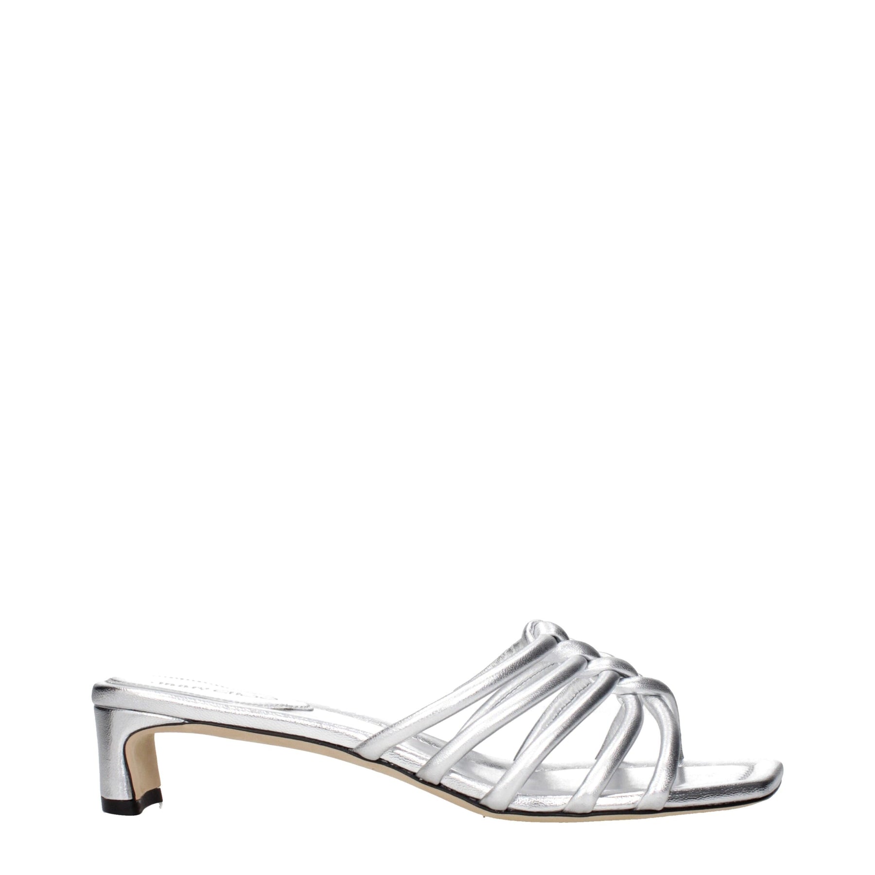 Jimmy Choo Gray Leather Flat Sandals | Regal Royce
