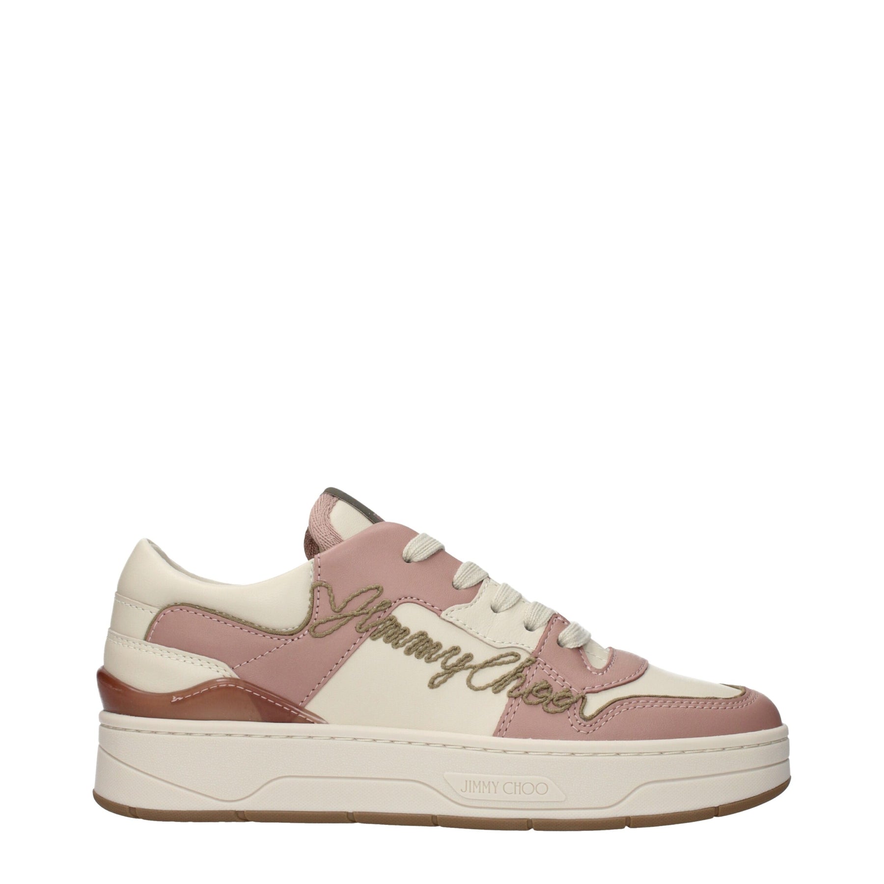 Jimmy Choo Pink Leather Low Top Sneakers | Regal Royce