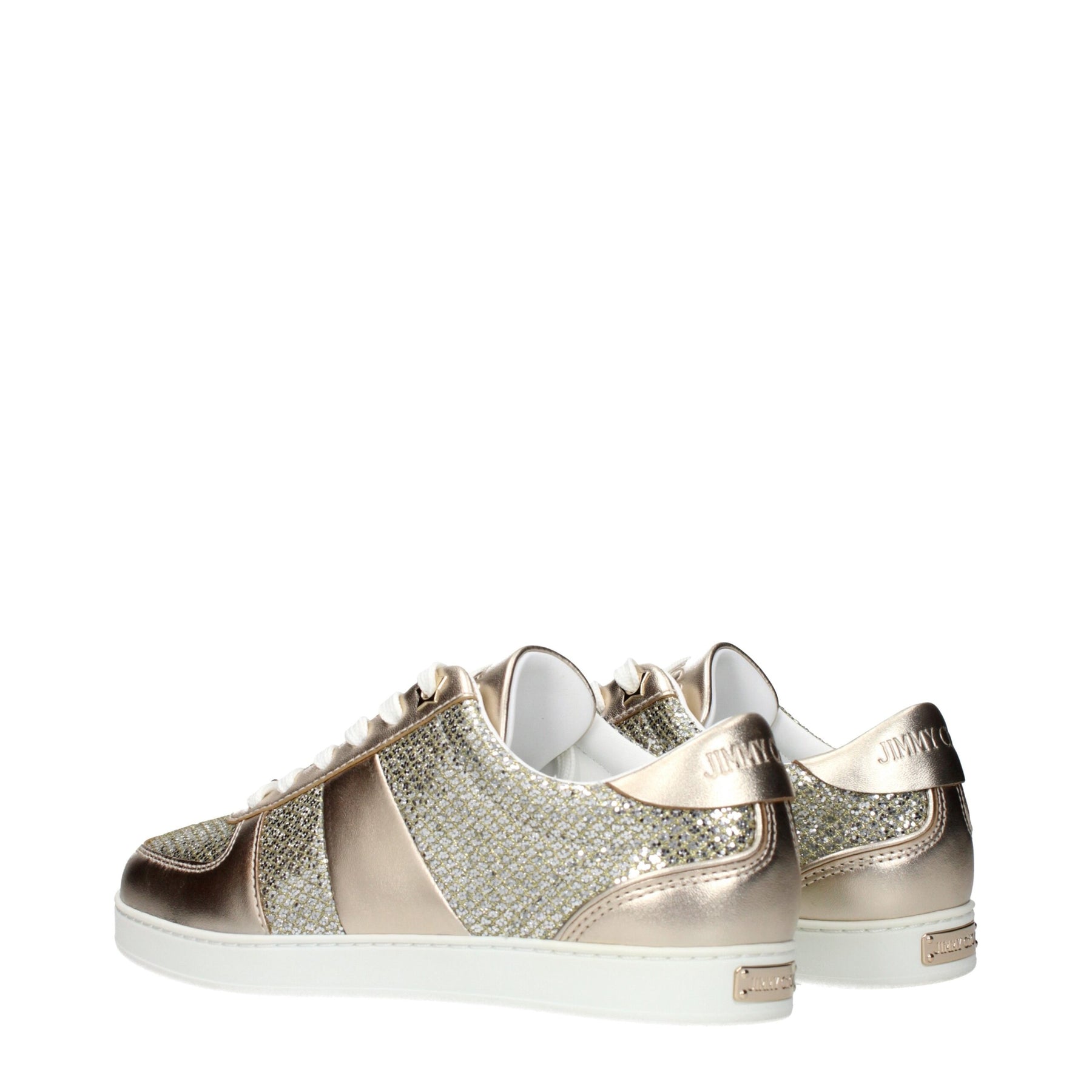 Jimmy Choo Gold Leather Sneakers | Regal Royce