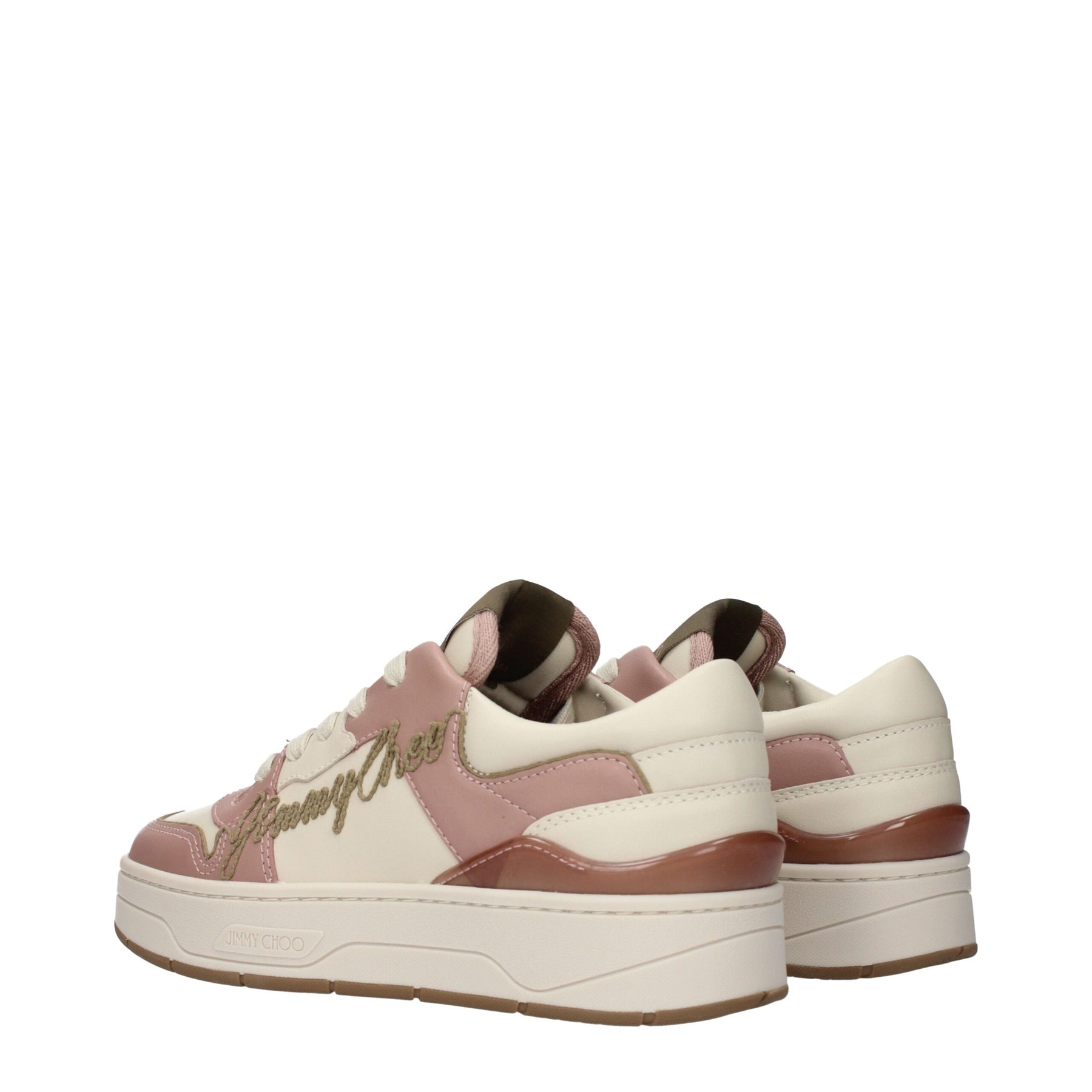 Jimmy Choo Pink Leather Low Top Sneakers | Regal Royce