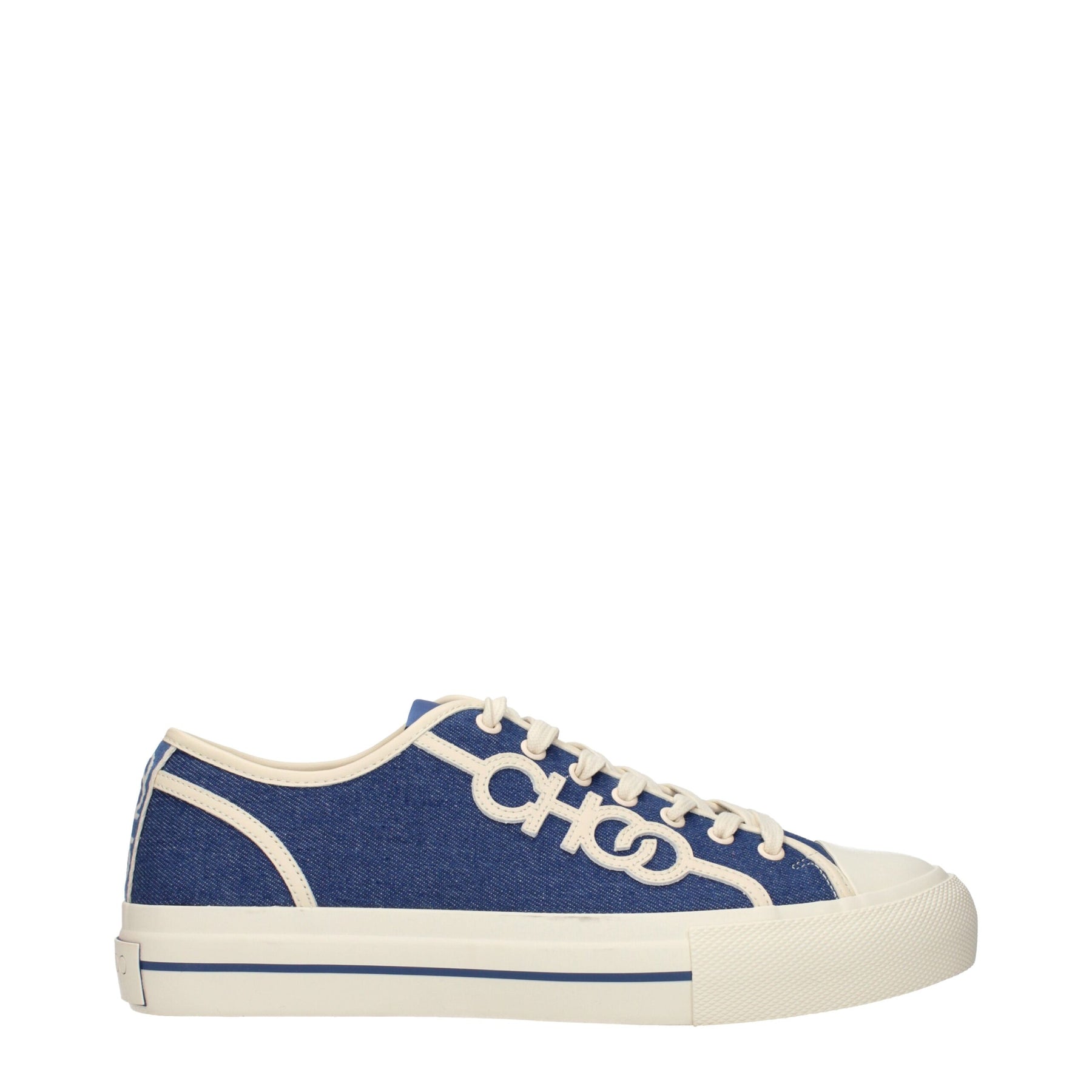 Jimmy Choo Blue Fabric Low Top Sneakers | Regal Royce
